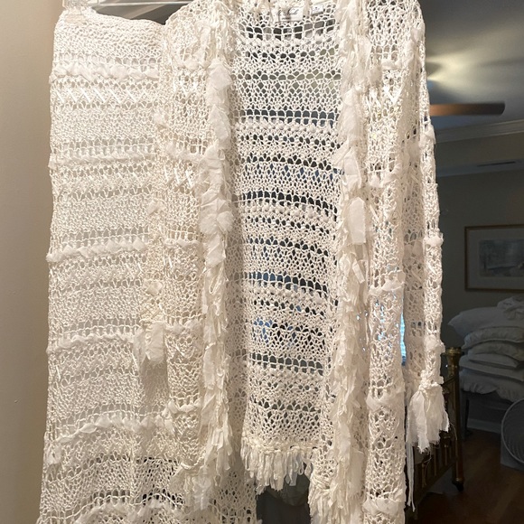 M Nicole Evening -white skirt w/ jacket/sweater top. - Picture 1 of 1